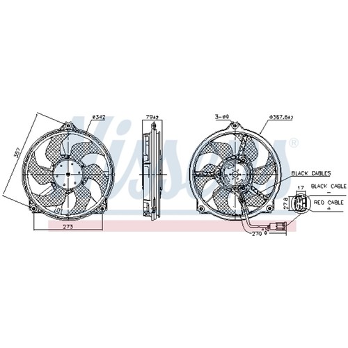 Lüfter motorkühlung nissens - lüfter,,